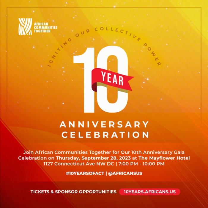 10th anniversary gala promotional flyer